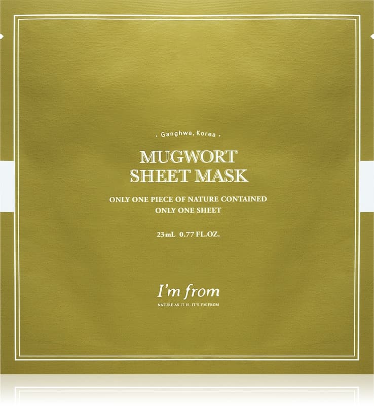 Mugwort maska łagodząca w płacie dla cery wrażliwej