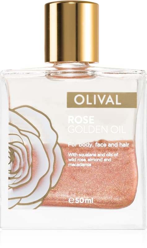 Rose Gold olejek z brokatem do twarzy, ciała i włosów