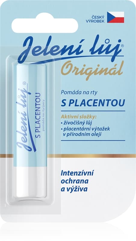 Jelení lůj Original balsam do ust placenta