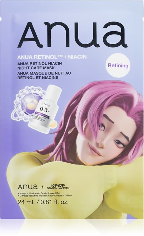 K-Pop Demon Hunters Retinol Niacin Night Care Mask maseczka odnawiająca na noc na zmarszczki