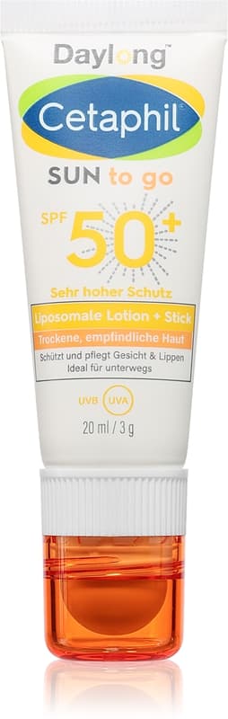 Cetaphil SUN To Go Liposomale Lotion + Stick krem do opalania w sztyfcie dla cery wrażliwej