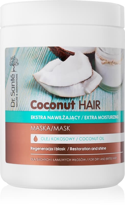 Coconut maseczka nawilżająca nadający blask włosom suchym i łamliwym