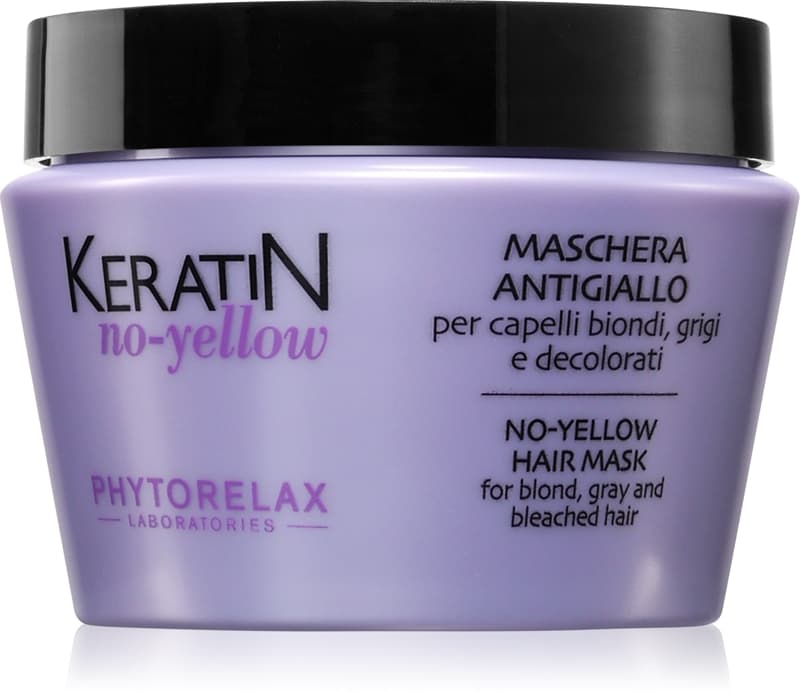 Keratin No-Yellow maska przeciw żółtym tonom do blond i siwych włosów