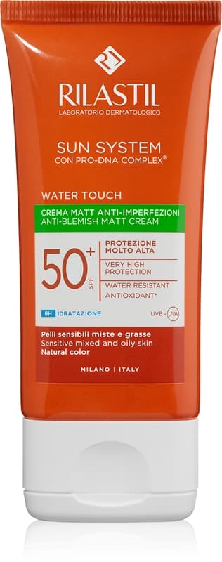 Sun System Water Touch krem ochronno-matujący do skóry tłustej z niedoskonałościami SPF 50+