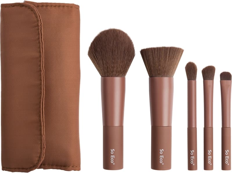 Mini Travel Sculpting Set podróżny zestaw pędzli do makijażu z etui