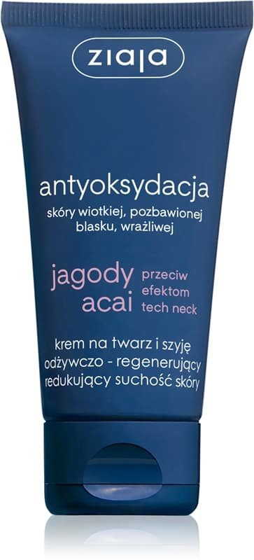 Jagody Acai krem na twarz i szyję odżywczo - regenerujący redukujący suchość skóry