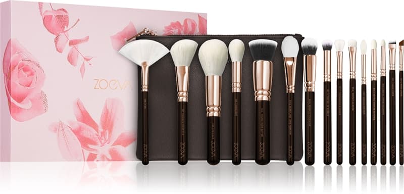 The Artists Brush Set Rose Golden Edition podróżny zestaw pędzli do makijażu z etui